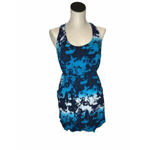 2/$30 Hang Ten Cover Up Shirt Juniors Large Blue Chic Long in Back Sleeveless To